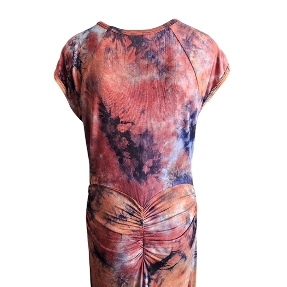 NWT Venus RUCHED TIE DYE MAXI DRESS Size Large - Picture 4 of 13